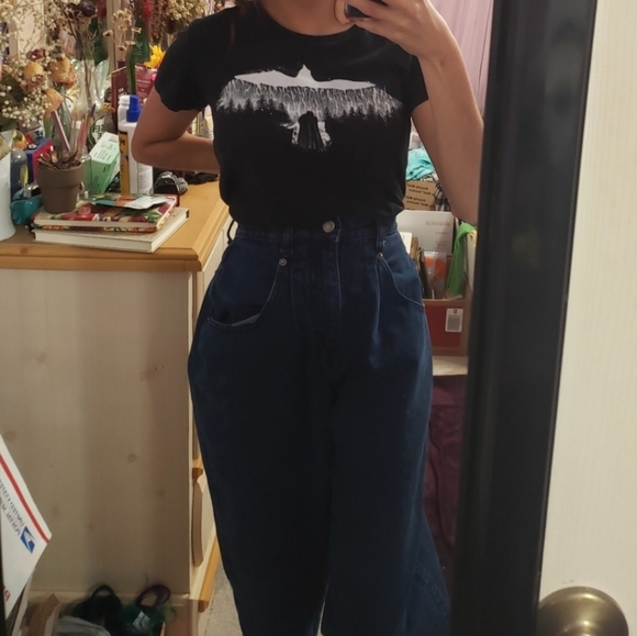 Vintage Brittania High Rise Tapered Leg Dark Blue Wash "Mom" Jeans - Picture 2 of 16